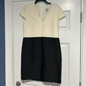 Bowed Black and White Dress